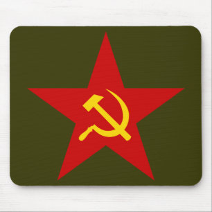 Red Star (hammer & sickle) mousepad