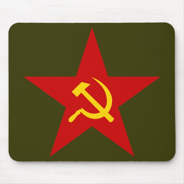 Red Star (hammer & sickle) mousepad (Front)