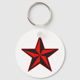 Red Star Key Ring