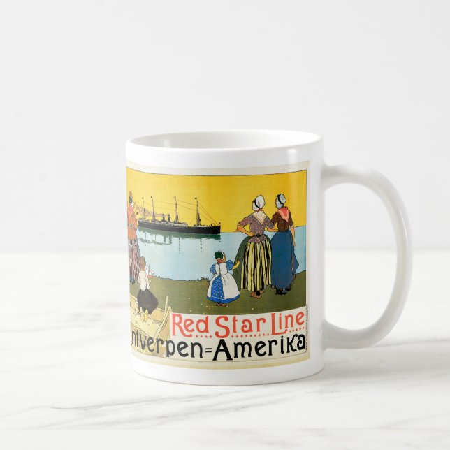 Red Star Line ~ Antwerpen-Amerika Coffee Mug (Right)