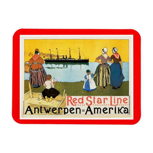 Red Star Line ~ Antwerpen-Amerika Magnet (Horizontal)
