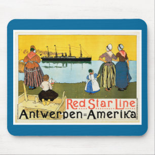 Red Star Line ~ Antwerpen-Amerika Mouse Mat