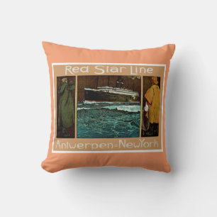 Red Star Line ~ Antwerpen-New York Cushion