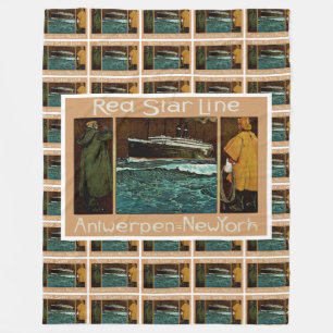 Red Star Line ~ Antwerpen-New York Fleece Blanket