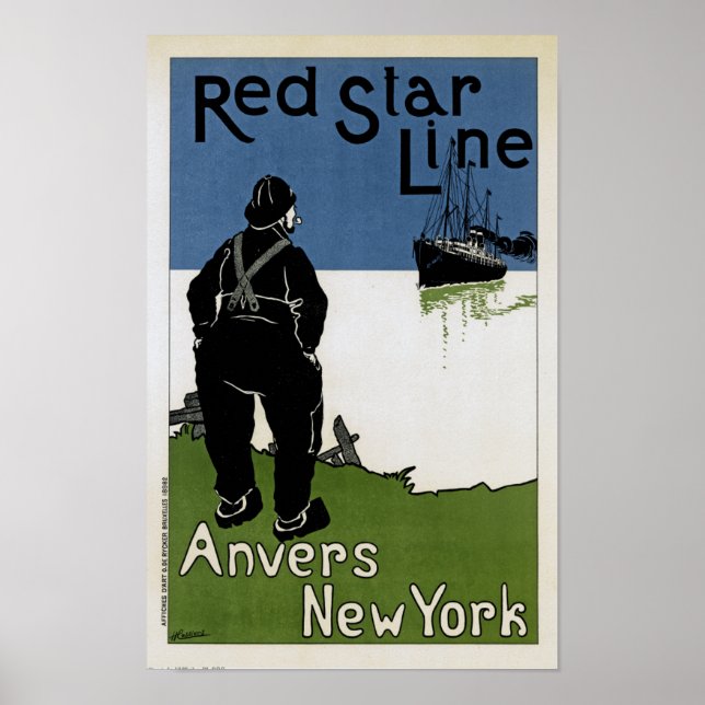 Red Star Line Poster (Front)