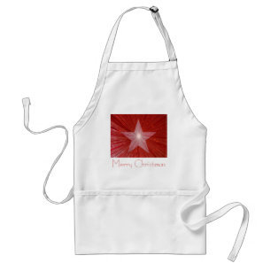 Red Star 'Merry Christmas' 'Your Text' apron
