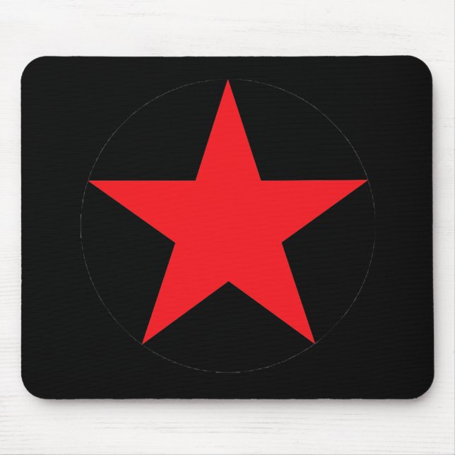 Red Star Mouse Mat (Front)