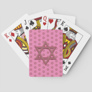 Red Star of David Seamless Playing Cards