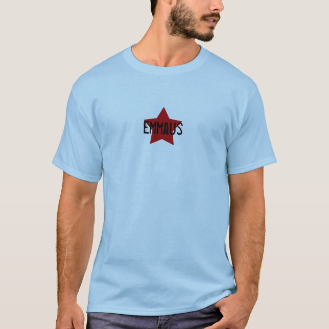 Red Star on Blue SS Tee - restore austin back (Front)