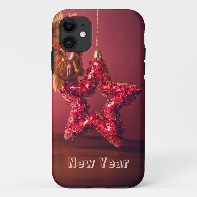 Red Star Ornament IPhone Case (Back)