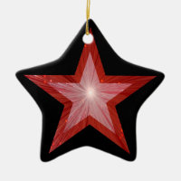 Red Star ornament star shape black