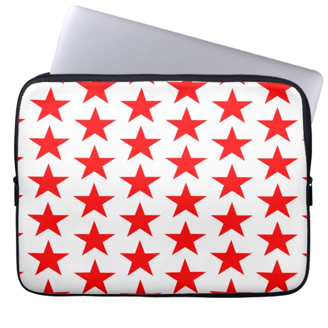 Red Star Pattern Laptop Sleeve (Front)