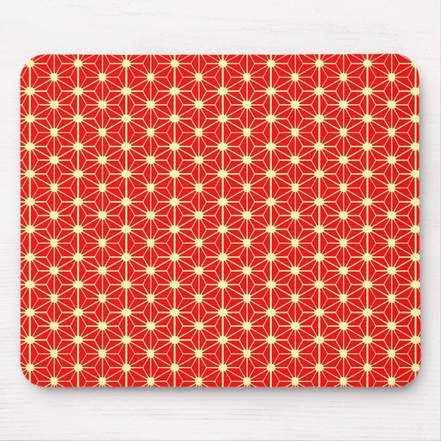 red star pattern mouse mat (Front)