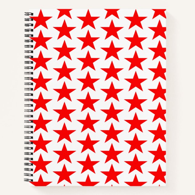Red Star Pattern Notebook (Front)