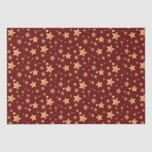 Red Star Pattern Retro Vintage Elegant Christmas Tissue Paper