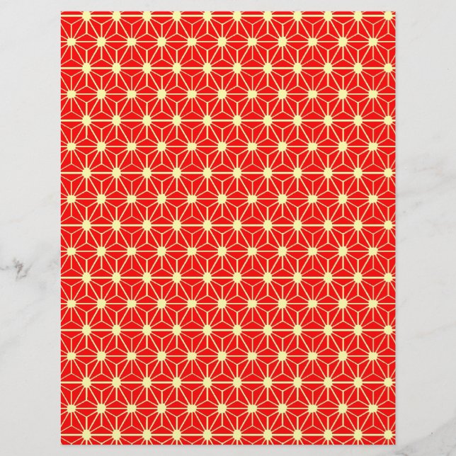 red star pattern with yellow line flyer (Front)