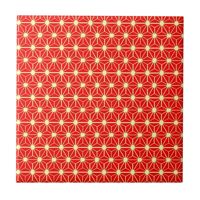 red star pattern with yellow line tile (Front)