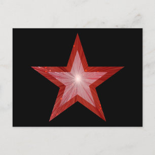 Red Star postcard black