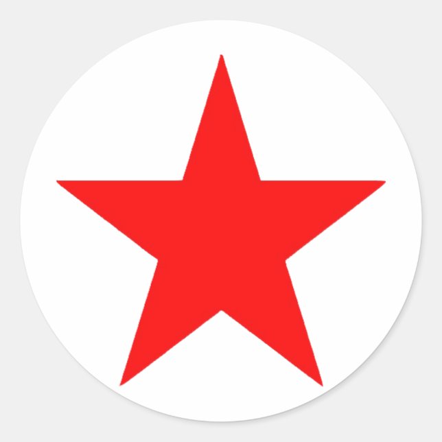 Red Star Products & Designs! Classic Round Sticker (Front)