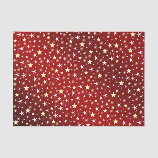 red star, shape, shiny, design, graphic, best, tissue paper (Front)