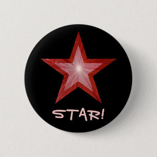 Red Star 'STAR!' button black