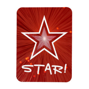 Red Star 'STAR!' flexible magnet