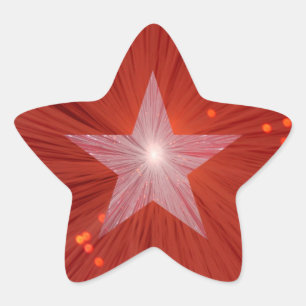 Red Star sticker star shape