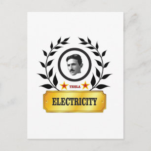 red star tesla postcard