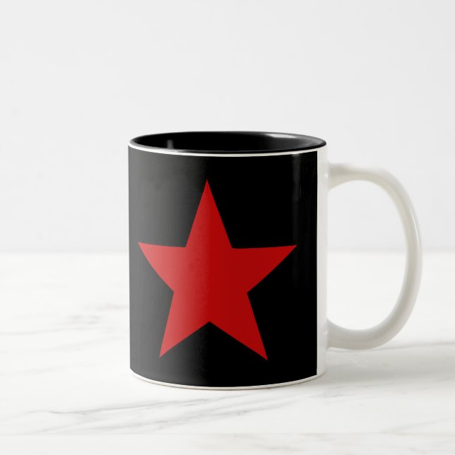 Red Star Two-Tone Coffee Mug (Right)