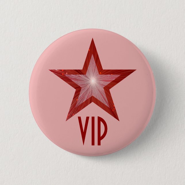Red Star 'VIP' button pink (Front)