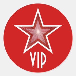 Red Star VIP round sticker red