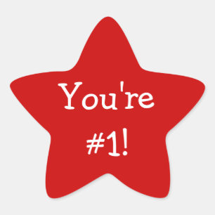 Red Star You're #1 Sticker
