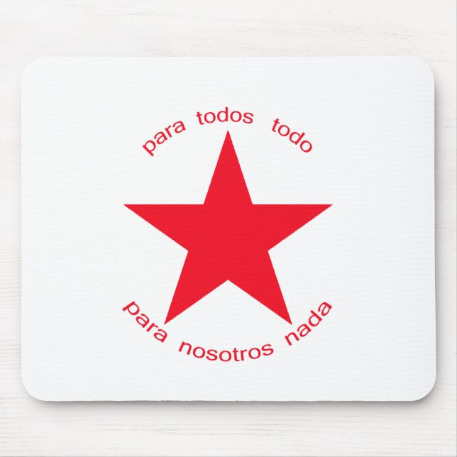 Red Star Zapatista Mouse Mat (Front)