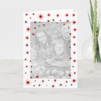 Red Starry Christmas Holiday Card