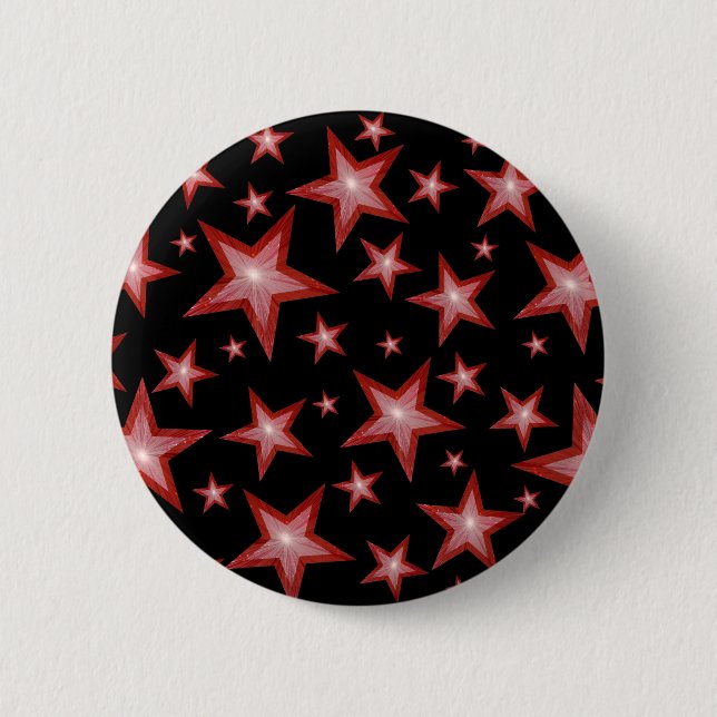 Red Stars button badge black (Front)