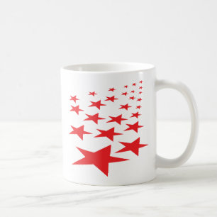 red stars carpet coffee mug