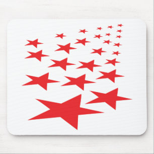 red stars carpet mouse mat