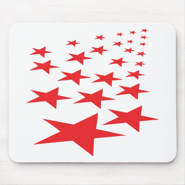 red stars carpet mouse mat (Front)