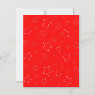 Red Stars Flat Greeting Card