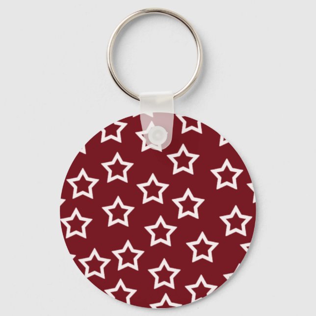 Red Stars Keychain (Front)