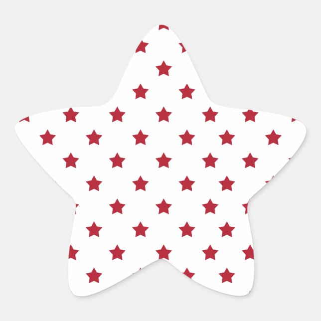 Red Stars on White Star Sticker (Front)