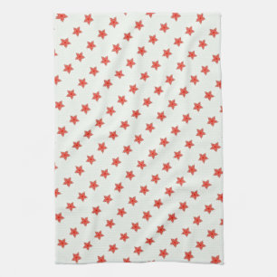 red stars on white towel