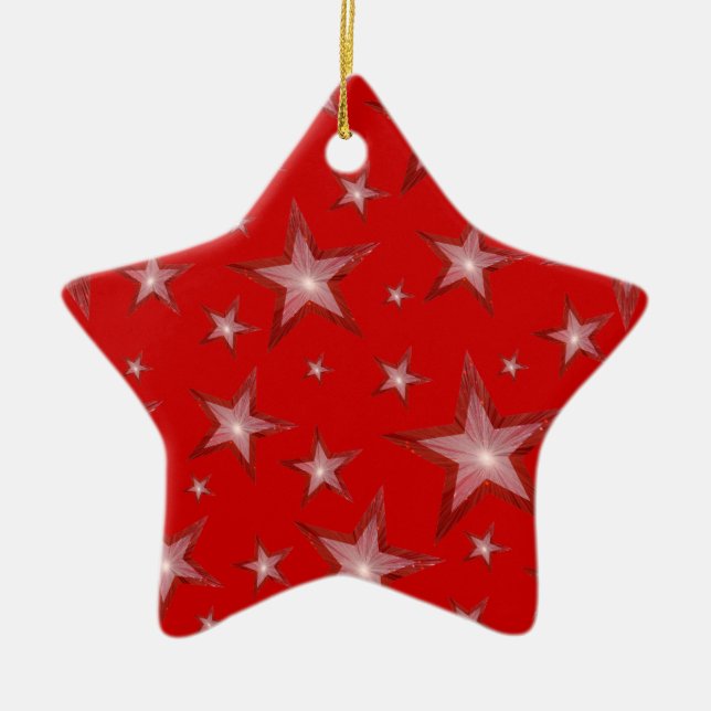 Red Stars ornament star red (Front)