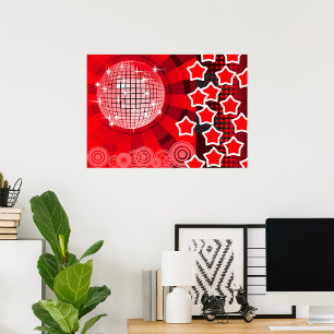 Red Stars Party Poster