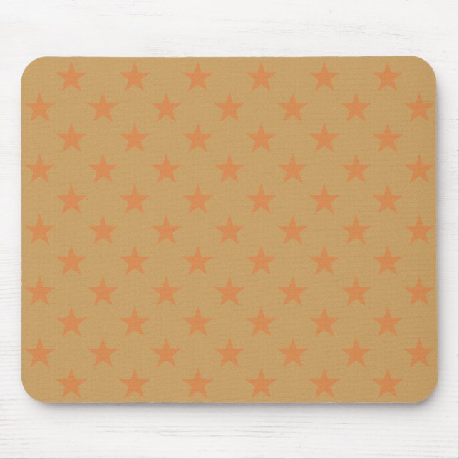 Red stars pattern mouse mat (Front)