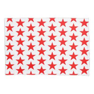 Red Stars Pattern Pillowcase