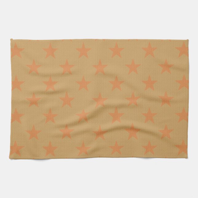 Red stars pattern tea towel (Horizontal)