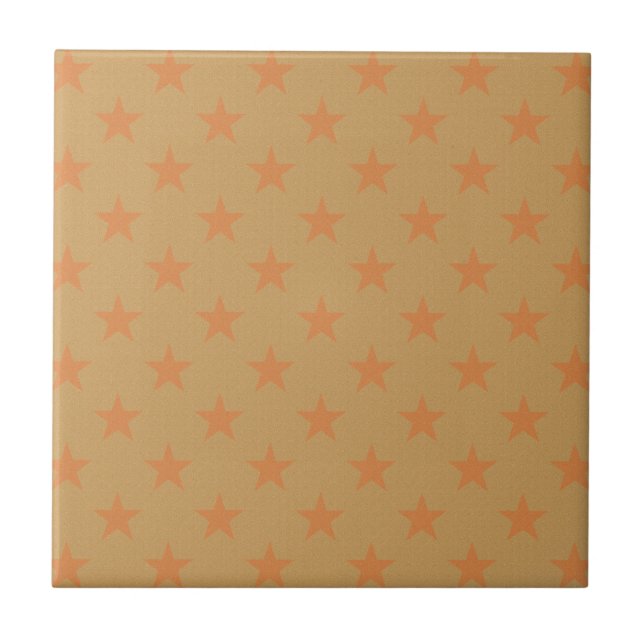 Red stars pattern tile (Front)
