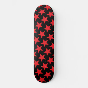 Red Stars Skateboard - Custom Colours