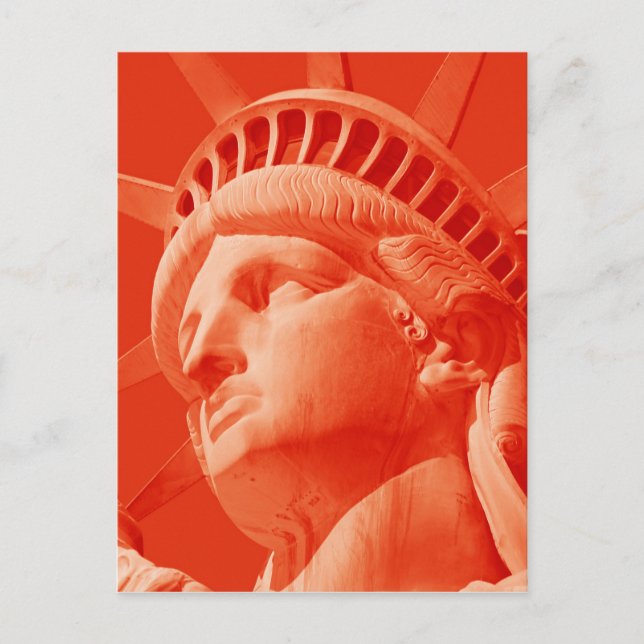 Red Statue of Liberty Postcard (Front)